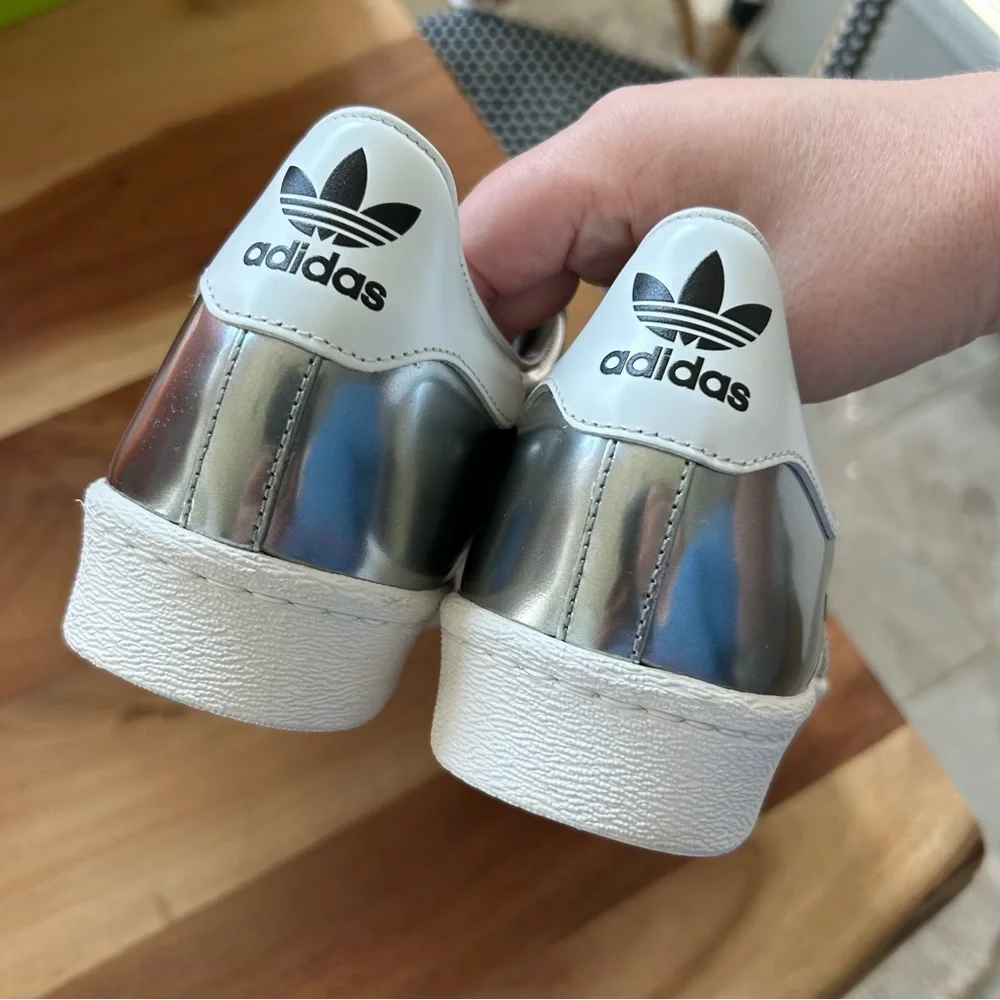Prada White and Silver Low-Top Sneakers